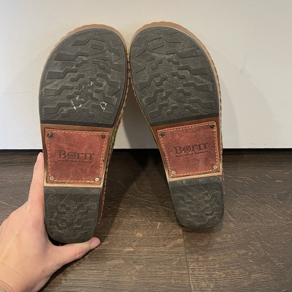 Born Bandy Southwest Blanket Sandal Clog Burgundy Orange Green US 8 Womens - Picture 9 of 9